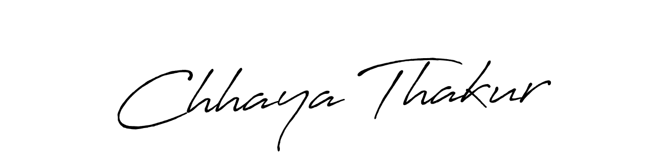 Make a beautiful signature design for name Chhaya Thakur. With this signature (Antro_Vectra_Bolder) style, you can create a handwritten signature for free. Chhaya Thakur signature style 7 images and pictures png