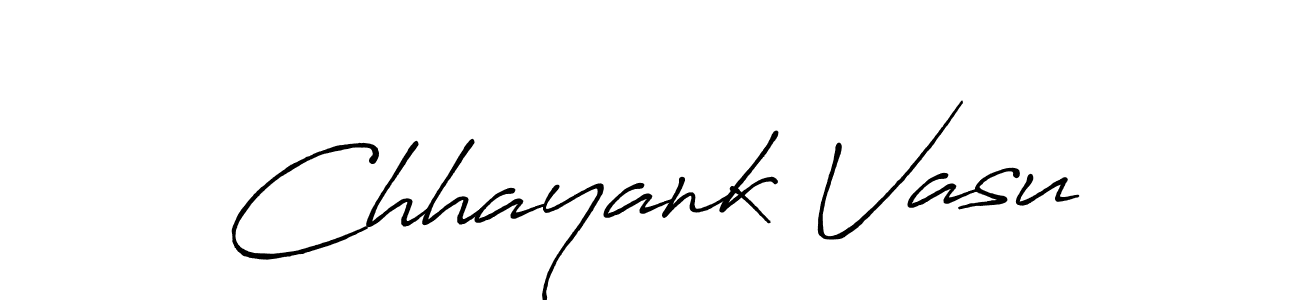 Design your own signature with our free online signature maker. With this signature software, you can create a handwritten (Antro_Vectra_Bolder) signature for name Chhayank Vasu. Chhayank Vasu signature style 7 images and pictures png
