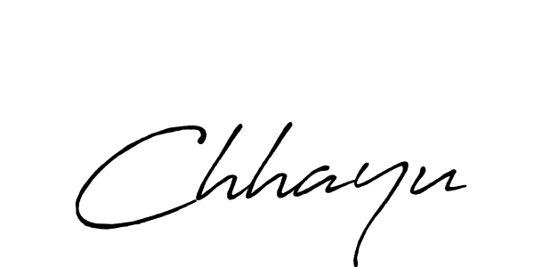 Create a beautiful signature design for name Chhayu. With this signature (Antro_Vectra_Bolder) fonts, you can make a handwritten signature for free. Chhayu signature style 7 images and pictures png