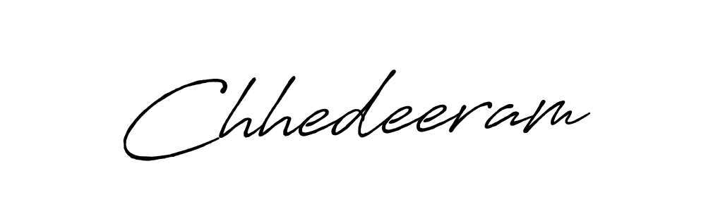 How to make Chhedeeram name signature. Use Antro_Vectra_Bolder style for creating short signs online. This is the latest handwritten sign. Chhedeeram signature style 7 images and pictures png
