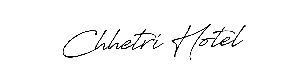 Also You can easily find your signature by using the search form. We will create Chhetri Hotel name handwritten signature images for you free of cost using Antro_Vectra_Bolder sign style. Chhetri Hotel signature style 7 images and pictures png