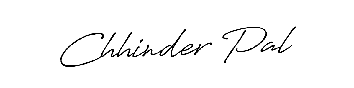 Chhinder Pal stylish signature style. Best Handwritten Sign (Antro_Vectra_Bolder) for my name. Handwritten Signature Collection Ideas for my name Chhinder Pal. Chhinder Pal signature style 7 images and pictures png