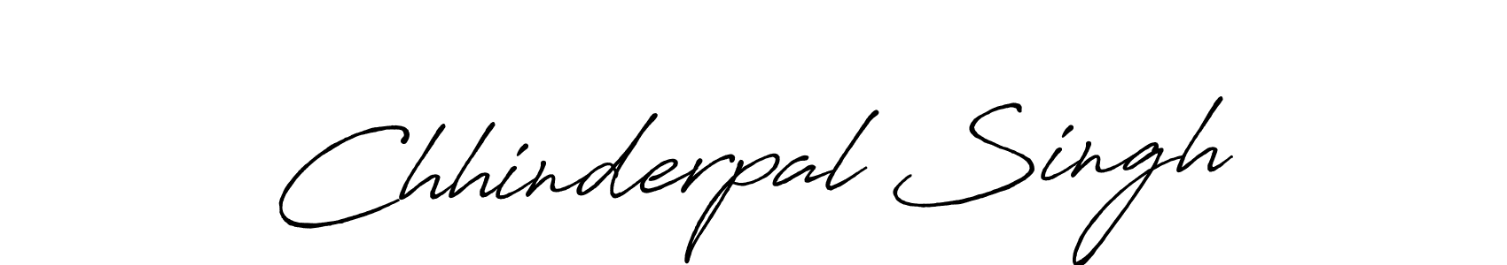 Make a beautiful signature design for name Chhinderpal Singh. With this signature (Antro_Vectra_Bolder) style, you can create a handwritten signature for free. Chhinderpal Singh signature style 7 images and pictures png