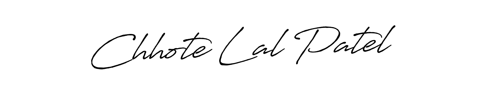 The best way (Antro_Vectra_Bolder) to make a short signature is to pick only two or three words in your name. The name Chhote Lal Patel include a total of six letters. For converting this name. Chhote Lal Patel signature style 7 images and pictures png