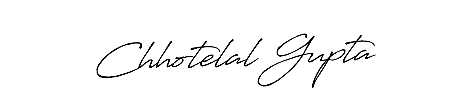 How to make Chhotelal Gupta name signature. Use Antro_Vectra_Bolder style for creating short signs online. This is the latest handwritten sign. Chhotelal Gupta signature style 7 images and pictures png