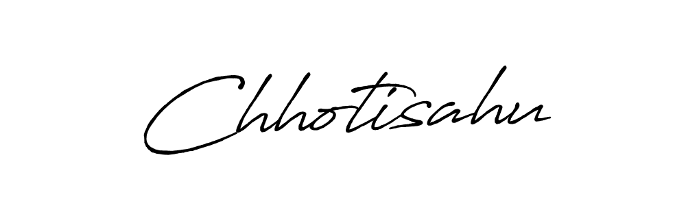 Make a beautiful signature design for name Chhotisahu. With this signature (Antro_Vectra_Bolder) style, you can create a handwritten signature for free. Chhotisahu signature style 7 images and pictures png