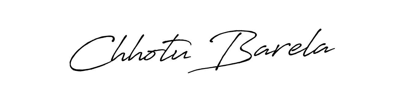 How to make Chhotu Barela name signature. Use Antro_Vectra_Bolder style for creating short signs online. This is the latest handwritten sign. Chhotu Barela signature style 7 images and pictures png