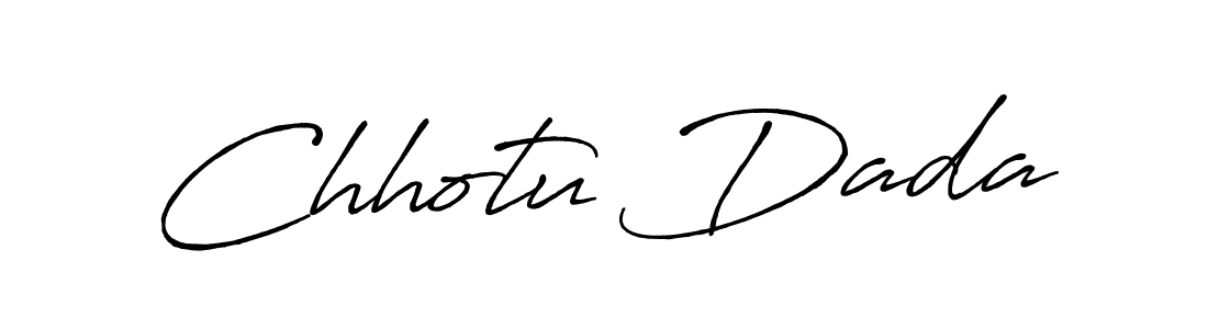 How to make Chhotu Dada name signature. Use Antro_Vectra_Bolder style for creating short signs online. This is the latest handwritten sign. Chhotu Dada signature style 7 images and pictures png