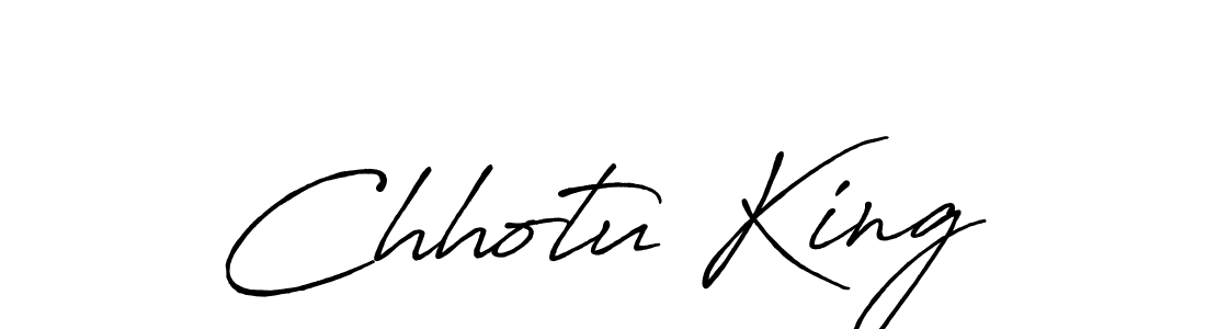 Create a beautiful signature design for name Chhotu King. With this signature (Antro_Vectra_Bolder) fonts, you can make a handwritten signature for free. Chhotu King signature style 7 images and pictures png