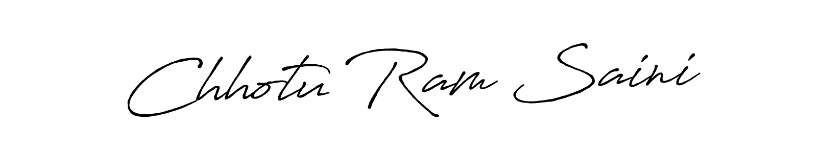 Create a beautiful signature design for name Chhotu Ram Saini. With this signature (Antro_Vectra_Bolder) fonts, you can make a handwritten signature for free. Chhotu Ram Saini signature style 7 images and pictures png