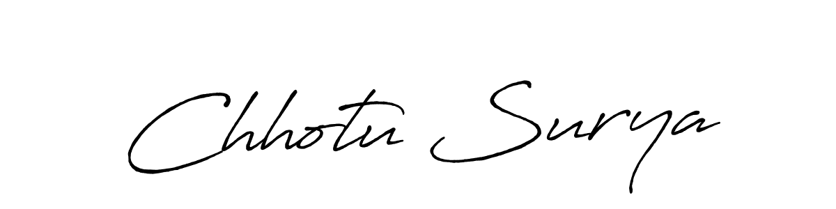 Also we have Chhotu Surya name is the best signature style. Create professional handwritten signature collection using Antro_Vectra_Bolder autograph style. Chhotu Surya signature style 7 images and pictures png