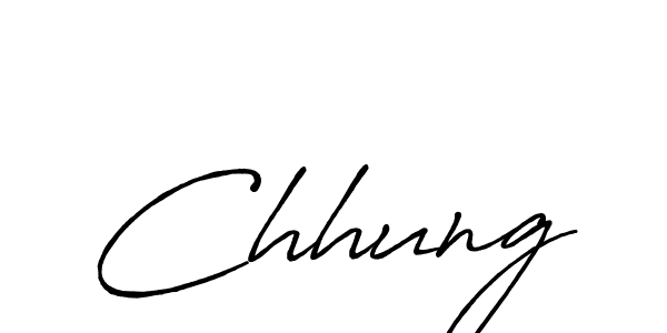 Also we have Chhung name is the best signature style. Create professional handwritten signature collection using Antro_Vectra_Bolder autograph style. Chhung signature style 7 images and pictures png