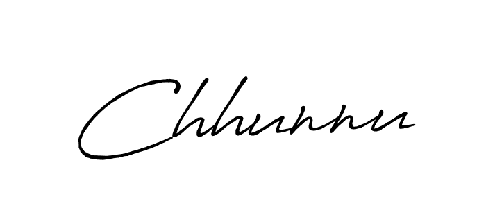 How to make Chhunnu name signature. Use Antro_Vectra_Bolder style for creating short signs online. This is the latest handwritten sign. Chhunnu signature style 7 images and pictures png