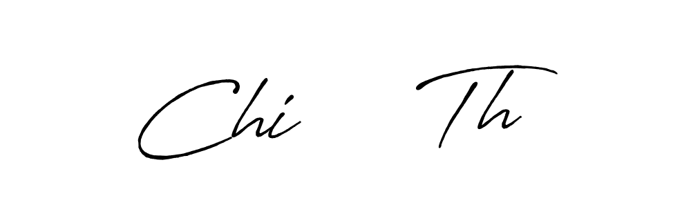 Design your own signature with our free online signature maker. With this signature software, you can create a handwritten (Antro_Vectra_Bolder) signature for name Chi     Th. Chi     Th signature style 7 images and pictures png