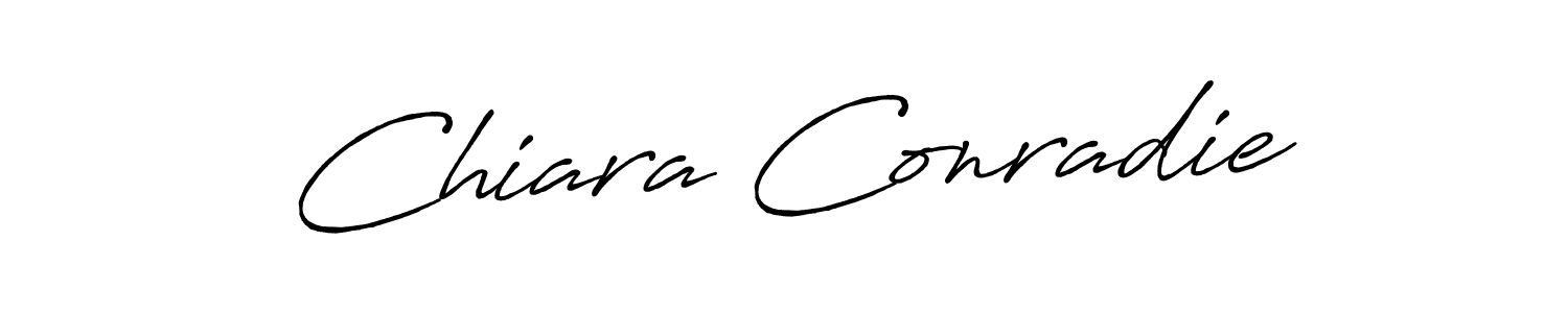 The best way (Antro_Vectra_Bolder) to make a short signature is to pick only two or three words in your name. The name Chiara Conradie include a total of six letters. For converting this name. Chiara Conradie signature style 7 images and pictures png