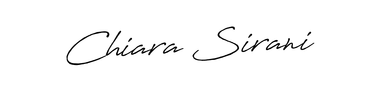 Create a beautiful signature design for name Chiara Sirani. With this signature (Antro_Vectra_Bolder) fonts, you can make a handwritten signature for free. Chiara Sirani signature style 7 images and pictures png