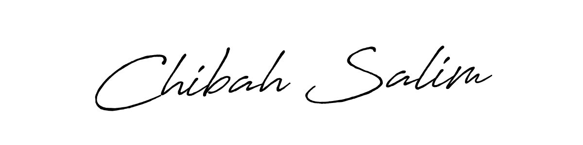 The best way (Antro_Vectra_Bolder) to make a short signature is to pick only two or three words in your name. The name Chibah Salim include a total of six letters. For converting this name. Chibah Salim signature style 7 images and pictures png