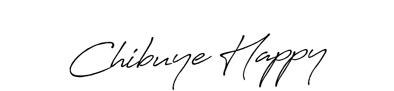 Make a beautiful signature design for name Chibuye Happy. With this signature (Antro_Vectra_Bolder) style, you can create a handwritten signature for free. Chibuye Happy signature style 7 images and pictures png