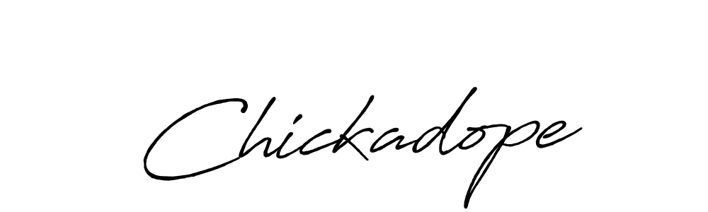 How to make Chickadope signature? Antro_Vectra_Bolder is a professional autograph style. Create handwritten signature for Chickadope name. Chickadope signature style 7 images and pictures png