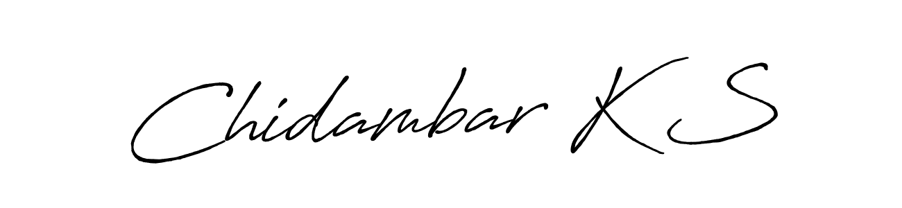Use a signature maker to create a handwritten signature online. With this signature software, you can design (Antro_Vectra_Bolder) your own signature for name Chidambar K S. Chidambar K S signature style 7 images and pictures png