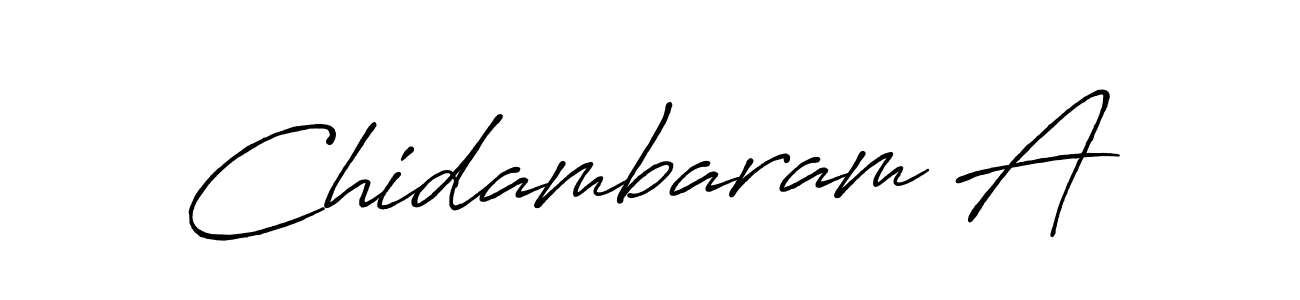 How to make Chidambaram A name signature. Use Antro_Vectra_Bolder style for creating short signs online. This is the latest handwritten sign. Chidambaram A signature style 7 images and pictures png