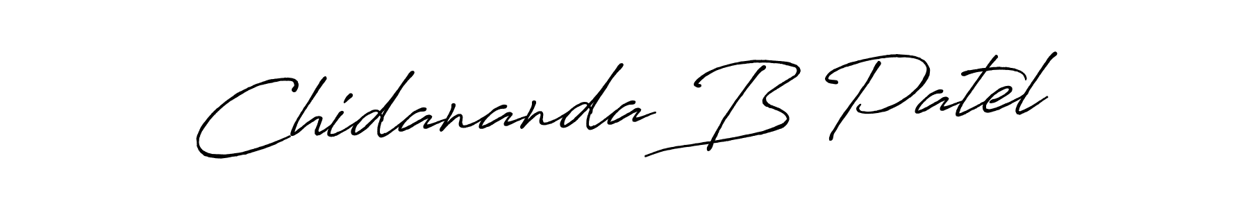 How to make Chidananda B Patel signature? Antro_Vectra_Bolder is a professional autograph style. Create handwritten signature for Chidananda B Patel name. Chidananda B Patel signature style 7 images and pictures png