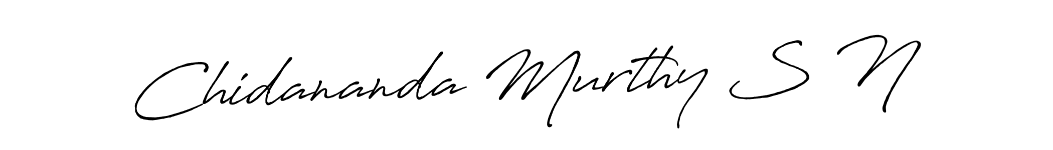 Create a beautiful signature design for name Chidananda Murthy S N. With this signature (Antro_Vectra_Bolder) fonts, you can make a handwritten signature for free. Chidananda Murthy S N signature style 7 images and pictures png