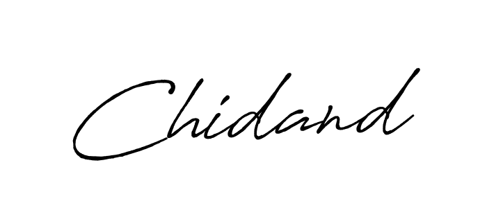 Design your own signature with our free online signature maker. With this signature software, you can create a handwritten (Antro_Vectra_Bolder) signature for name Chidand. Chidand signature style 7 images and pictures png