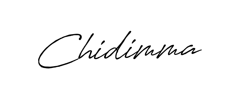 Make a beautiful signature design for name Chidimma. With this signature (Antro_Vectra_Bolder) style, you can create a handwritten signature for free. Chidimma signature style 7 images and pictures png