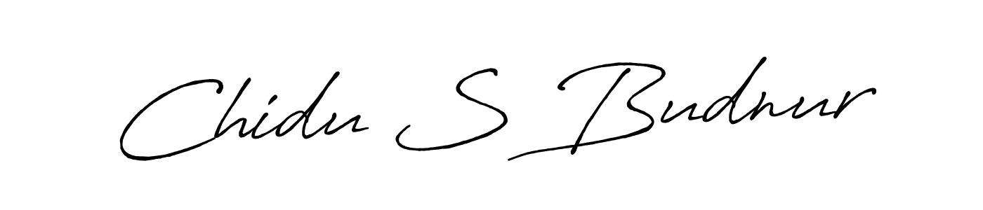 Use a signature maker to create a handwritten signature online. With this signature software, you can design (Antro_Vectra_Bolder) your own signature for name Chidu S Budnur. Chidu S Budnur signature style 7 images and pictures png