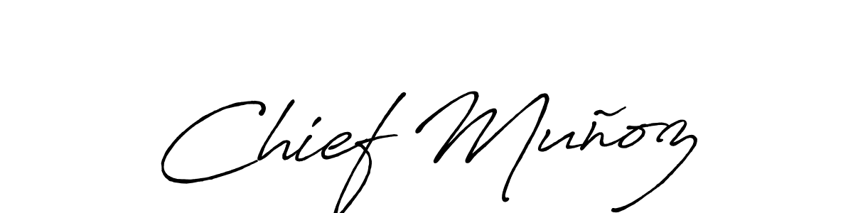 Use a signature maker to create a handwritten signature online. With this signature software, you can design (Antro_Vectra_Bolder) your own signature for name Chief Muñoz. Chief Muñoz signature style 7 images and pictures png