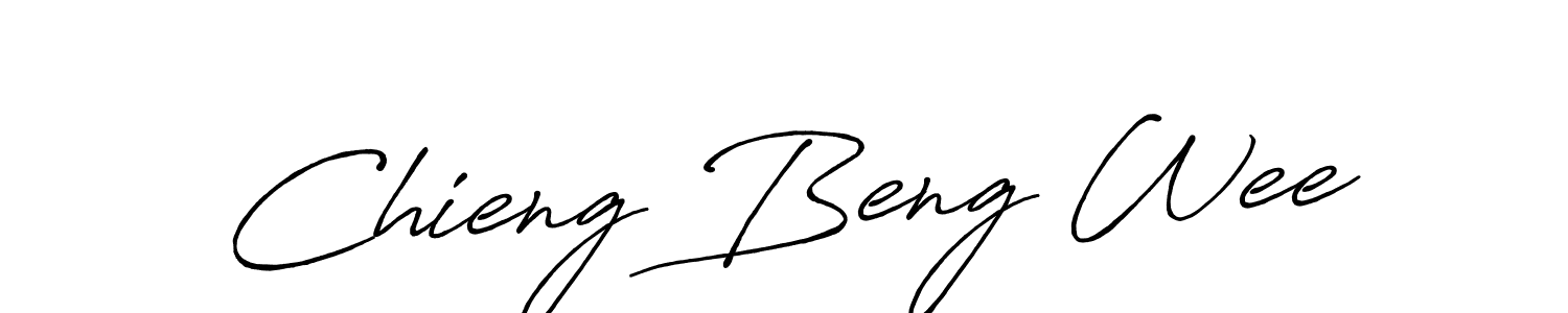 Create a beautiful signature design for name Chieng Beng Wee. With this signature (Antro_Vectra_Bolder) fonts, you can make a handwritten signature for free. Chieng Beng Wee signature style 7 images and pictures png