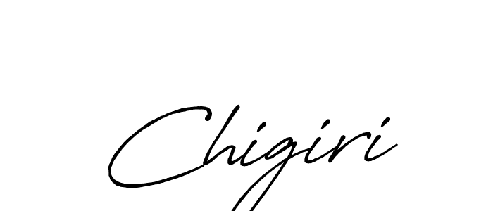 Design your own signature with our free online signature maker. With this signature software, you can create a handwritten (Antro_Vectra_Bolder) signature for name Chigiri. Chigiri signature style 7 images and pictures png