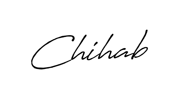 Also You can easily find your signature by using the search form. We will create Chihab name handwritten signature images for you free of cost using Antro_Vectra_Bolder sign style. Chihab signature style 7 images and pictures png