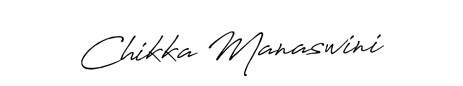 Make a beautiful signature design for name Chikka Manaswini. With this signature (Antro_Vectra_Bolder) style, you can create a handwritten signature for free. Chikka Manaswini signature style 7 images and pictures png