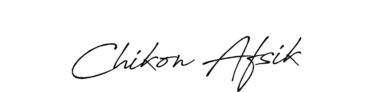 This is the best signature style for the Chikon Afsik name. Also you like these signature font (Antro_Vectra_Bolder). Mix name signature. Chikon Afsik signature style 7 images and pictures png