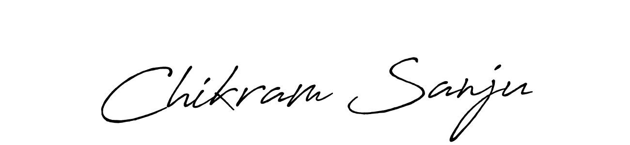 Use a signature maker to create a handwritten signature online. With this signature software, you can design (Antro_Vectra_Bolder) your own signature for name Chikram Sanju. Chikram Sanju signature style 7 images and pictures png