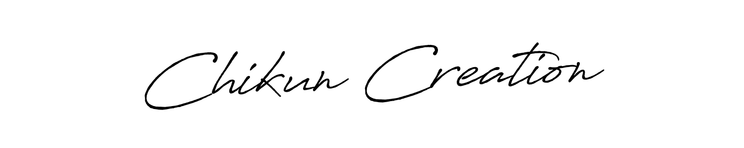 Use a signature maker to create a handwritten signature online. With this signature software, you can design (Antro_Vectra_Bolder) your own signature for name Chikun Creation. Chikun Creation signature style 7 images and pictures png