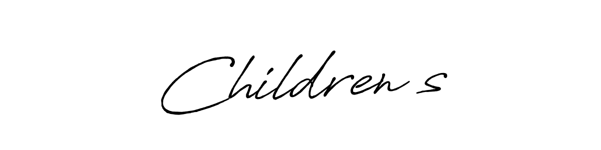 How to Draw Children’s signature style? Antro_Vectra_Bolder is a latest design signature styles for name Children’s. Children’s signature style 7 images and pictures png