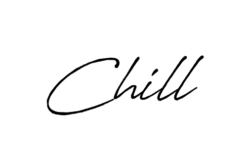 How to make Chill name signature. Use Antro_Vectra_Bolder style for creating short signs online. This is the latest handwritten sign. Chill signature style 7 images and pictures png