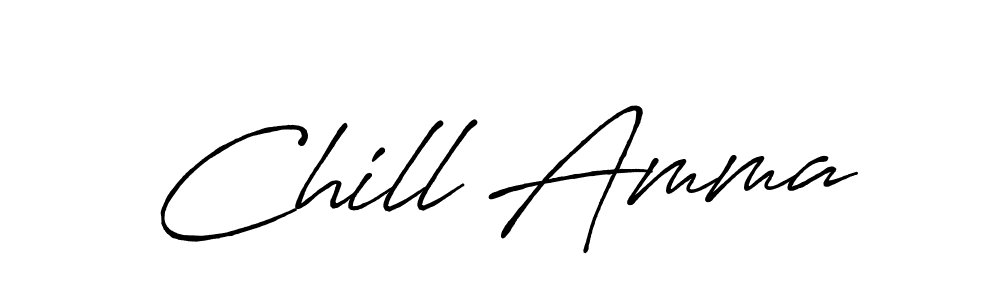 if you are searching for the best signature style for your name Chill Amma. so please give up your signature search. here we have designed multiple signature styles  using Antro_Vectra_Bolder. Chill Amma signature style 7 images and pictures png