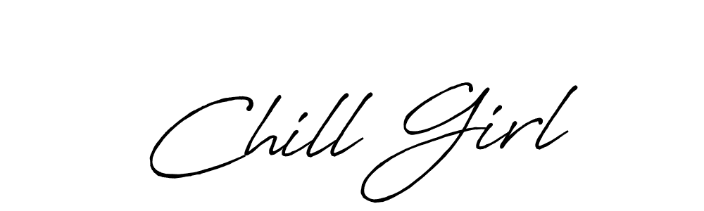 You should practise on your own different ways (Antro_Vectra_Bolder) to write your name (Chill Girl) in signature. don't let someone else do it for you. Chill Girl signature style 7 images and pictures png