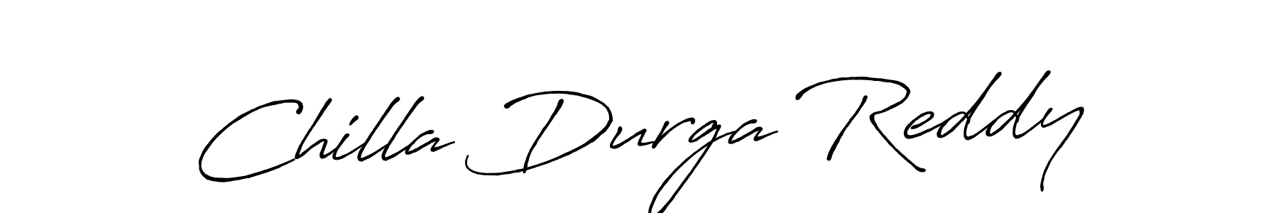 Use a signature maker to create a handwritten signature online. With this signature software, you can design (Antro_Vectra_Bolder) your own signature for name Chilla Durga Reddy. Chilla Durga Reddy signature style 7 images and pictures png