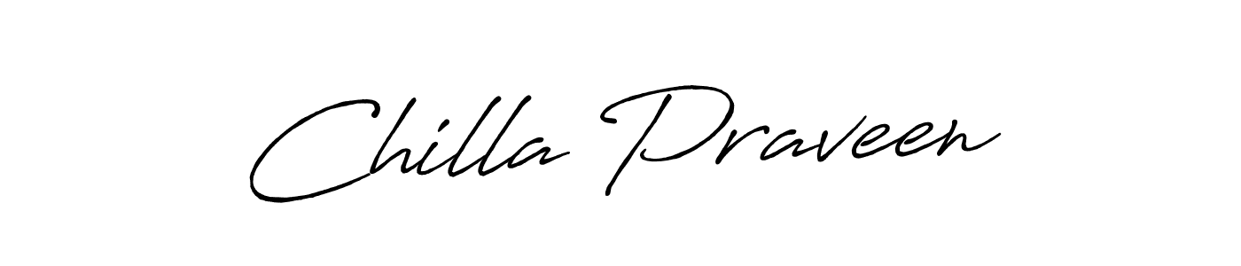 It looks lik you need a new signature style for name Chilla Praveen. Design unique handwritten (Antro_Vectra_Bolder) signature with our free signature maker in just a few clicks. Chilla Praveen signature style 7 images and pictures png