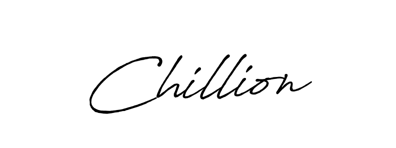 How to make Chillion signature? Antro_Vectra_Bolder is a professional autograph style. Create handwritten signature for Chillion name. Chillion signature style 7 images and pictures png