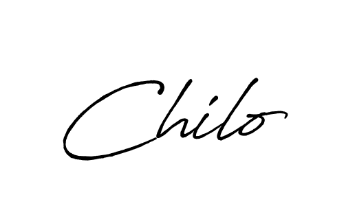 How to make Chilo signature? Antro_Vectra_Bolder is a professional autograph style. Create handwritten signature for Chilo name. Chilo signature style 7 images and pictures png