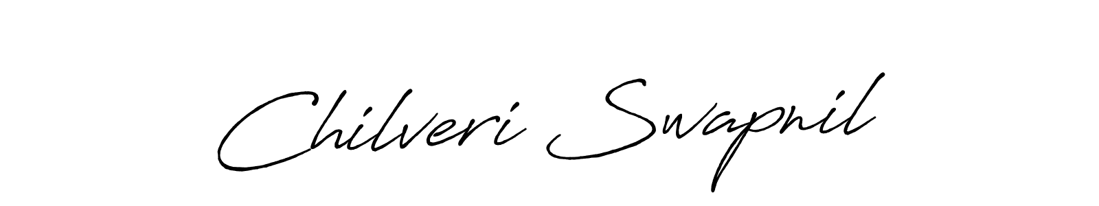 Create a beautiful signature design for name Chilveri Swapnil. With this signature (Antro_Vectra_Bolder) fonts, you can make a handwritten signature for free. Chilveri Swapnil signature style 7 images and pictures png