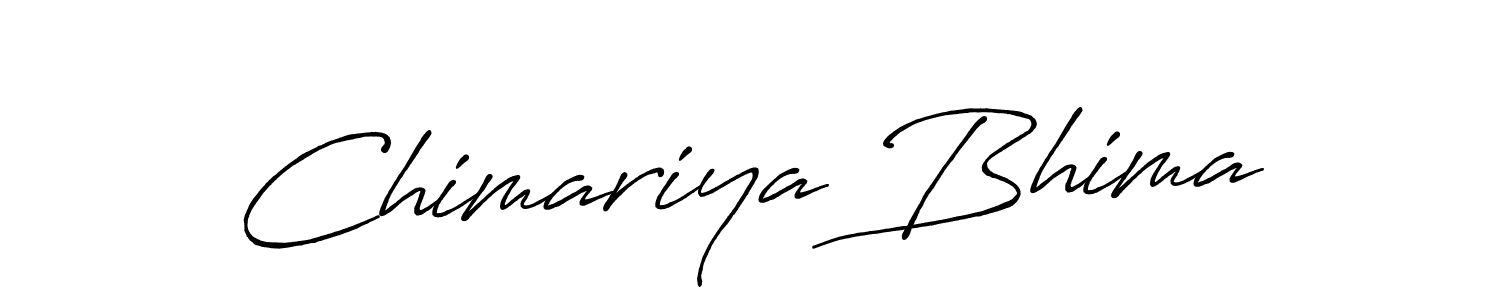 Make a beautiful signature design for name Chimariya Bhima. With this signature (Antro_Vectra_Bolder) style, you can create a handwritten signature for free. Chimariya Bhima signature style 7 images and pictures png