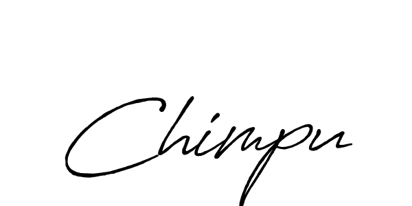 How to make Chimpu signature? Antro_Vectra_Bolder is a professional autograph style. Create handwritten signature for Chimpu name. Chimpu signature style 7 images and pictures png