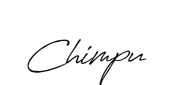 How to make Chimpu signature? Antro_Vectra_Bolder is a professional autograph style. Create handwritten signature for Chimpu name. Chimpu signature style 7 images and pictures png